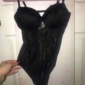 Black lace bodysuit